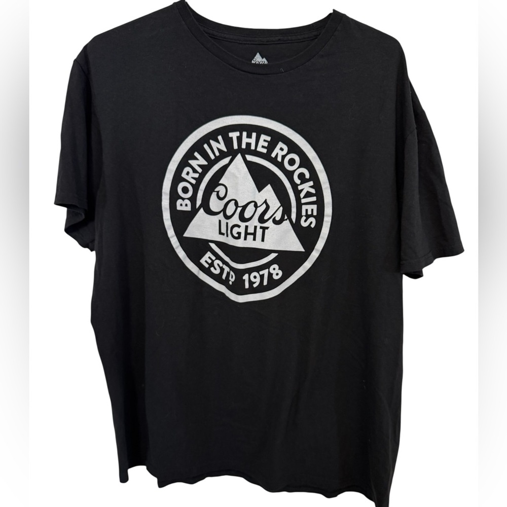 Coors Light Beer Bar Black Men’s XL T-Shirt MINTY